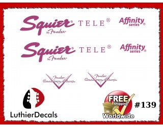  Squier Telecaster Guitar Decal #139